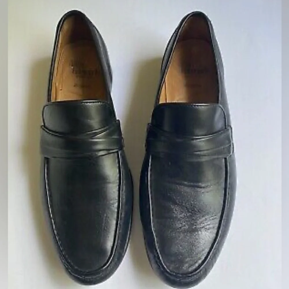 Allen Edmond Men’s Bergamo Loafers Size 9.5 Black Leather Classic Preppy Formal